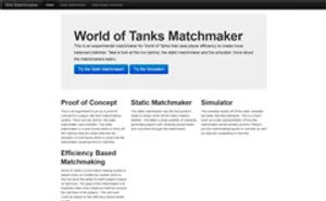 Personal Project World of Tanks Match Maker Project Thumbnail